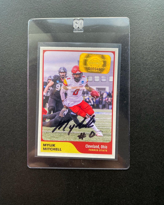 AUTOGRAPHED Mylik Mitchell Player Cards